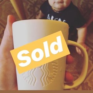 12 oz White Starbucks mug